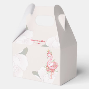 Pink Flamingo It's a Girl Baby Shower  Favour Box
