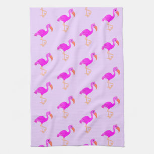 Pink Flamingo Kitchen Towel