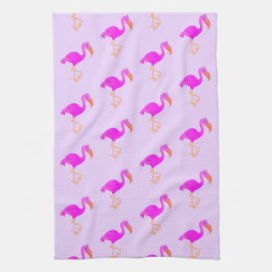 Pink Flamingo Kitchen Towel - Customisable