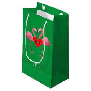 Pink Flamingo Love Design - Gift Bag - Small