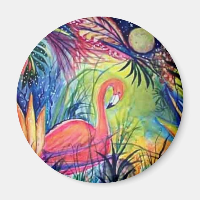 Pink Flamingo Magnet (Front)