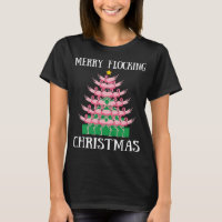 Pink Flamingo Merry Flocking Christmas Tree Lights