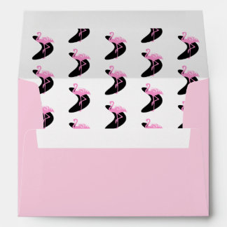 Pink Flamingo Midcentury Modern Retro Shapes Envelope