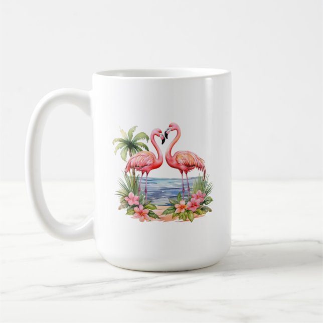 Pink Flamingo Mug (Left)