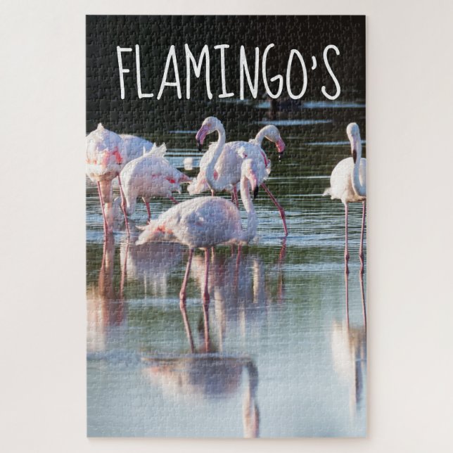 Pink Flamingo Nature Jigsaw Puzzle  (Vertical)