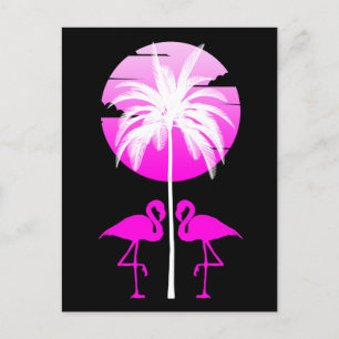 Pink Flamingo Nature Postcard