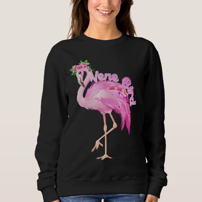 Pink Flamingo Nene Bird Christmas  Matching Family Sweatshirt (Front)