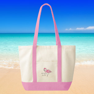 Pink Flamingo Oh Flock I'm 50 Tote Bag