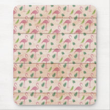 Pink Flamingo on Wood Pattern