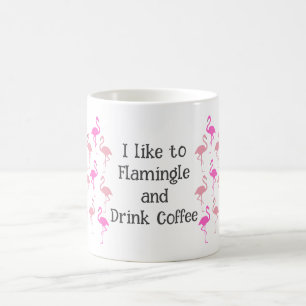 Pink Flamingo Pattern Coffee Mug