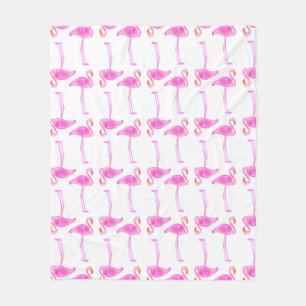 Pink Flamingo Pattern Fleece Blanket