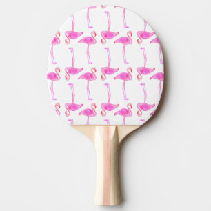 Pink Flamingo Pattern Ping Pong Paddle