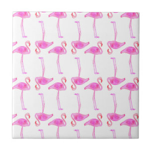 Pink Flamingo Pattern Tile