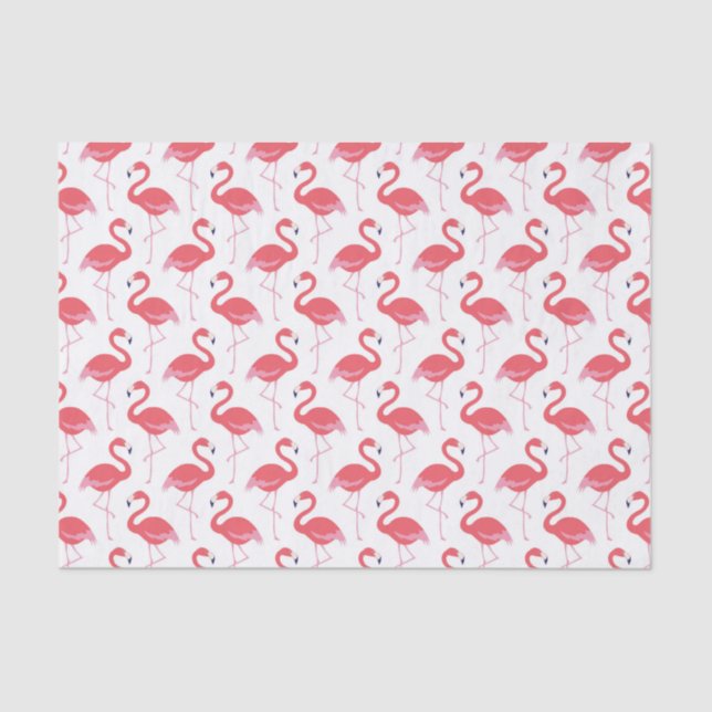 pink flamingo pattern tissue paper (Front)