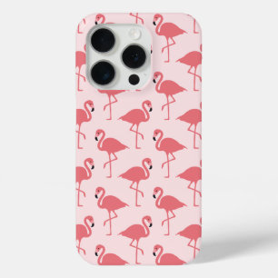 Pink Flamingo Pattern Tropical Bird iPhone 15 Pro Case