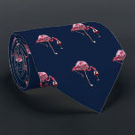 Pink Flamingo Pattern Wine Drinker Cute Tie<br><div class="desc">Pink Flamingo Pattern Wine Drinker Funny Novelty neck tie. Add your name or message by clicking on the "Personalise" button above</div>