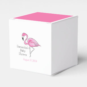 Pink Flamingo Personalised Baby Shower Favour Box