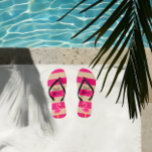 Pink Flamingo Personalised Jandals<br><div class="desc">Customise these pink flamingo flip flops in any way you choose! Each shoe can be customised individually. Great for Bride's Maids,  Bachelorette Parties,  Sororities or just for yourself!</div>