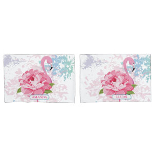 Pink flamingo Personalised Pillowcase