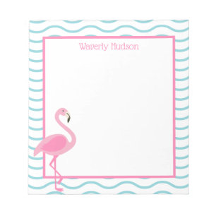 Pink Flamingo Personalized Notepad