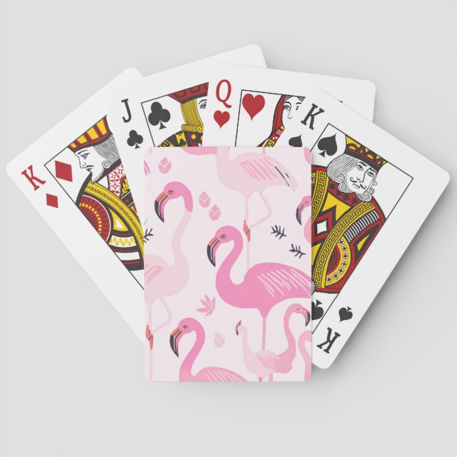Pink Flamingo Playing Cards (Back)