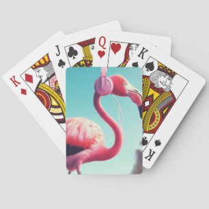 Pink Flamingo Playing Cards