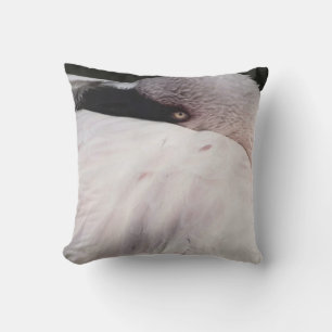 Pink Flamingo Portrait Drawing Effect Art Cushion