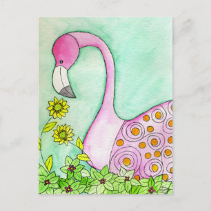 Pink Flamingo Postcard