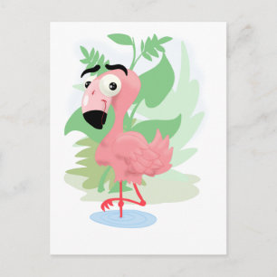 Pink Flamingo Postcard