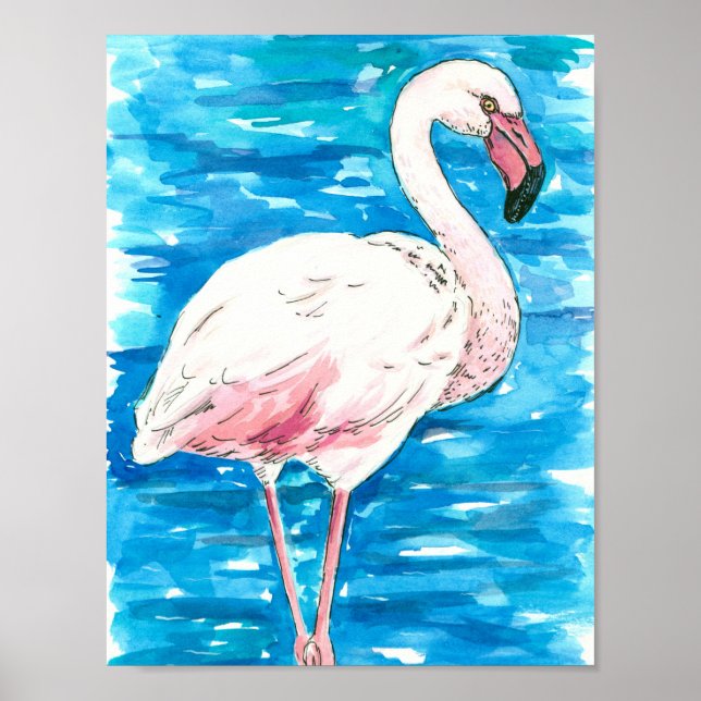 Pink flamingo poster (Front)