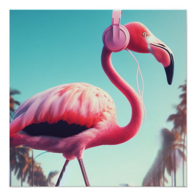 Pink Flamingo Poster (Front)