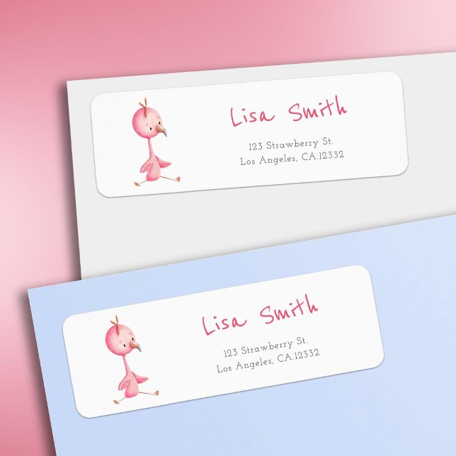 Pink Flamingo Return Address (Creator Uploaded)