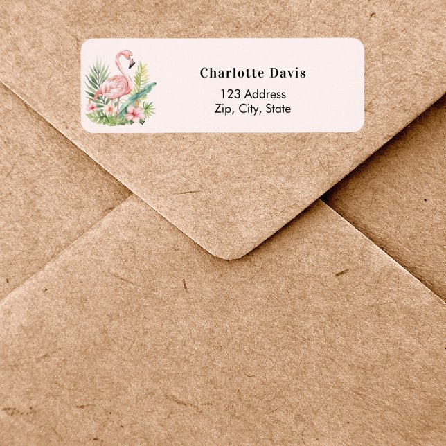 Pink flamingo return address  (Creator Uploaded)