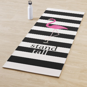 Pink Flamingo Reversible Striped Yoga Mat