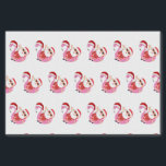 Pink Flamingo Santa Claus Christmas Vacation Tissue Paper<br><div class="desc">Pink Flamingo Santa Claus Christmas Vacation Pattern whimsical tissue paper is perfect for holiday gift wrapping in tropical style,  no matter where you live. Santa in his skivvies relaxing in a flamingo pool floatie. Funny beach theme Christmas in July pattern.</div>