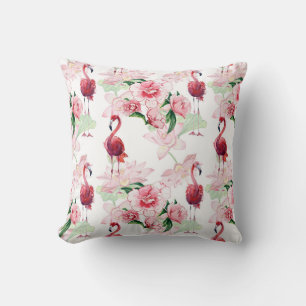 Pink Flamingo: Seamless Pattern Elegance Cushion