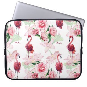 Pink Flamingo: Seamless Pattern Elegance Laptop Sleeve