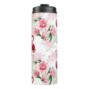 Pink Flamingo: Seamless Pattern Elegance Thermal Tumbler