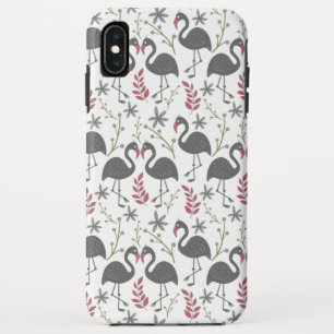 Pink flamingo seamless pattern flowers, leaves Case-Mate iPhone case