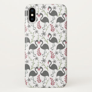 Pink flamingo seamless pattern flowers, leaves Case-Mate iPhone case