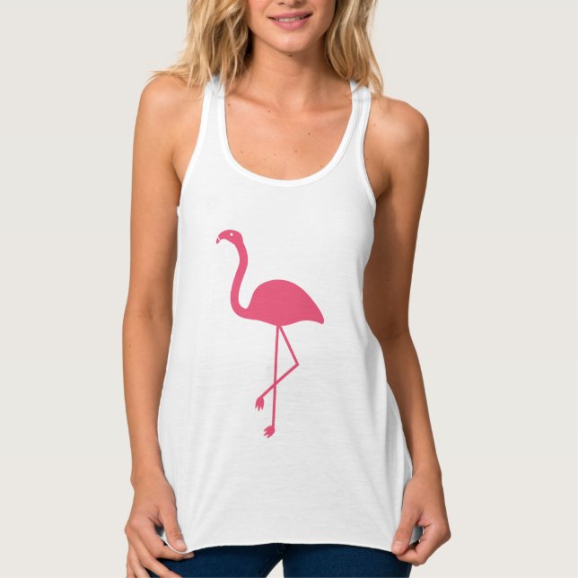 Pink Flamingo Silhouette Singlet (Front)