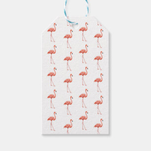 Pink Flamingo Simple Pattern Gift Tags