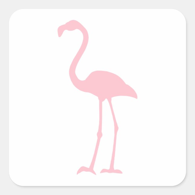 Pink Flamingo Square Sticker (Front)