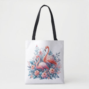 Pink Flamingo Sublimation Tote Bag