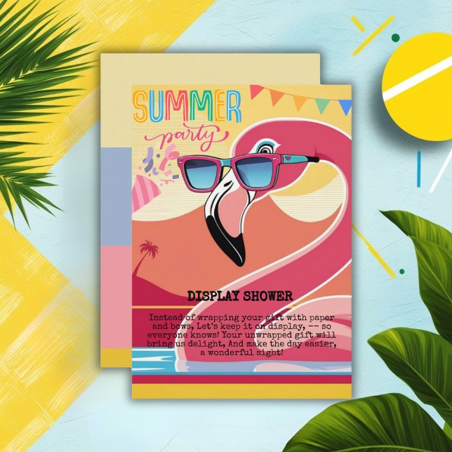 Pink Flamingo Summer Party  Enclosure Card (Creator Uploaded)