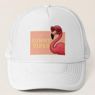 Pink Flamingo Sunny Vibes Trucker Hat