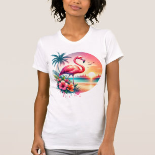 Pink Flamingo Sunset Clipart-93938 T-Shirt