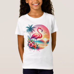 Pink Flamingo Sunset Clipart-93938 T-Shirt