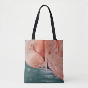 Pink Flamingo Take a Bow Art Tote Bag