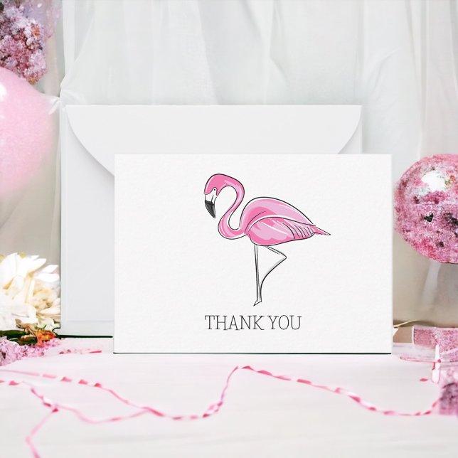 Pink Flamingo Thank You Note Cards (Creator Uploaded)